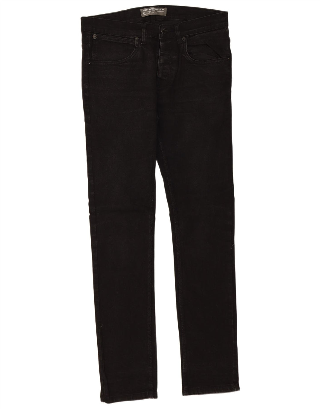 Blugi slim pentru bărbați French Connection W32 L32 bumbac negru