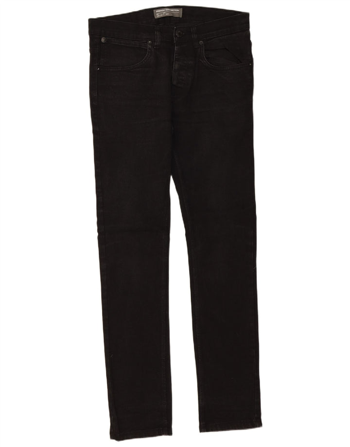 Blugi slim pentru bărbați French Connection W32 L32 bumbac negru
