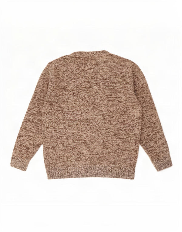 Îmbrăcăminte pentru echipaj Pulover cu gât crew pentru bărbați, 2XL, lână de miel maro