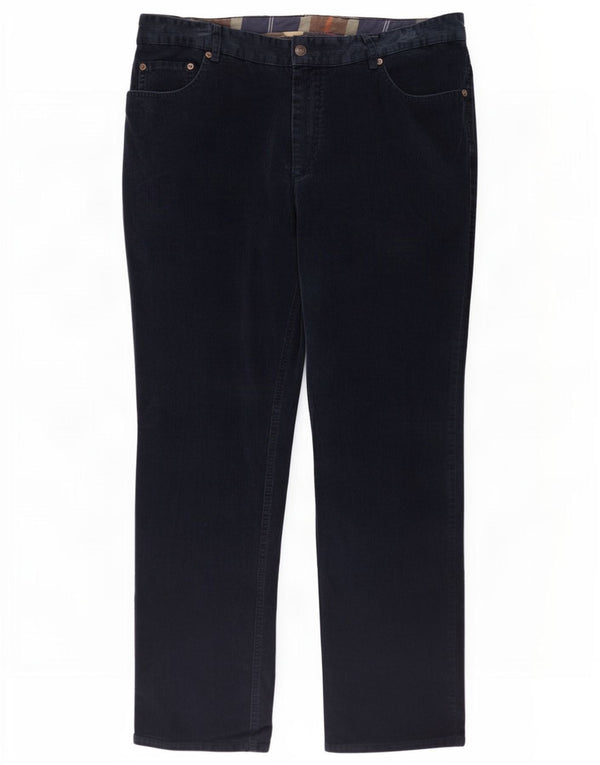 Pantaloni obișnuiți din catifea pentru bărbați Magee L38 L30 bumbac bleumarin