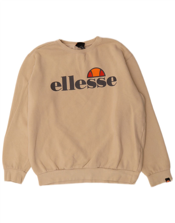 Hanorac grafic pentru bărbați Ellesse Pulover XL bumbac bej