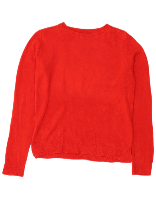 Pulover pentru femei Marks & Spencer, cu gât de barcă, UK 10 Small Red Acrylic