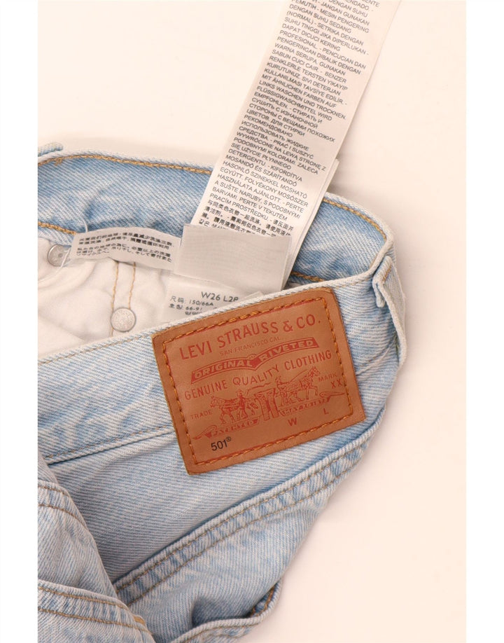 Blugi drepti pentru femei LEVI'S 501 W26 L28 Bumbac albastru