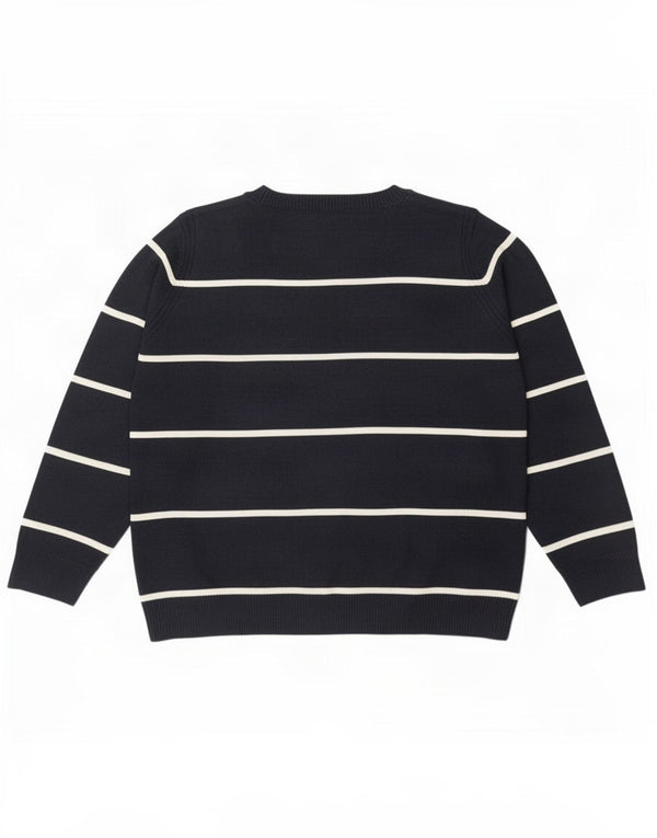 Marks & Spencer Womens Crew Neck Jumper Sweater UK 18 XL Navy Blue Striped