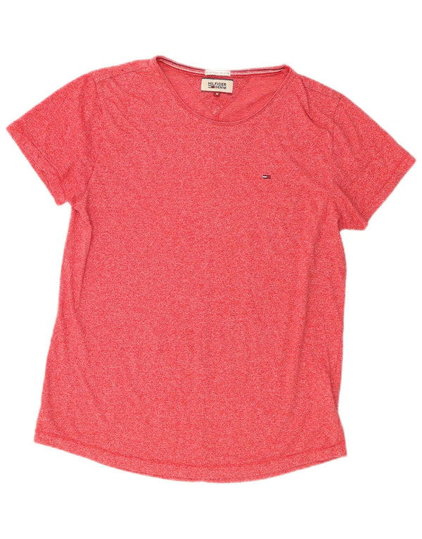 Top tricou Tommy Hilfiger pentru femei UK 14 Medium Pink Flecked Polyester