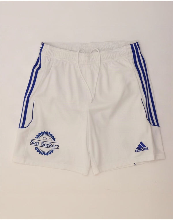 Adidas Mens Climalite Graphic Sport Shorts Large White Polyester