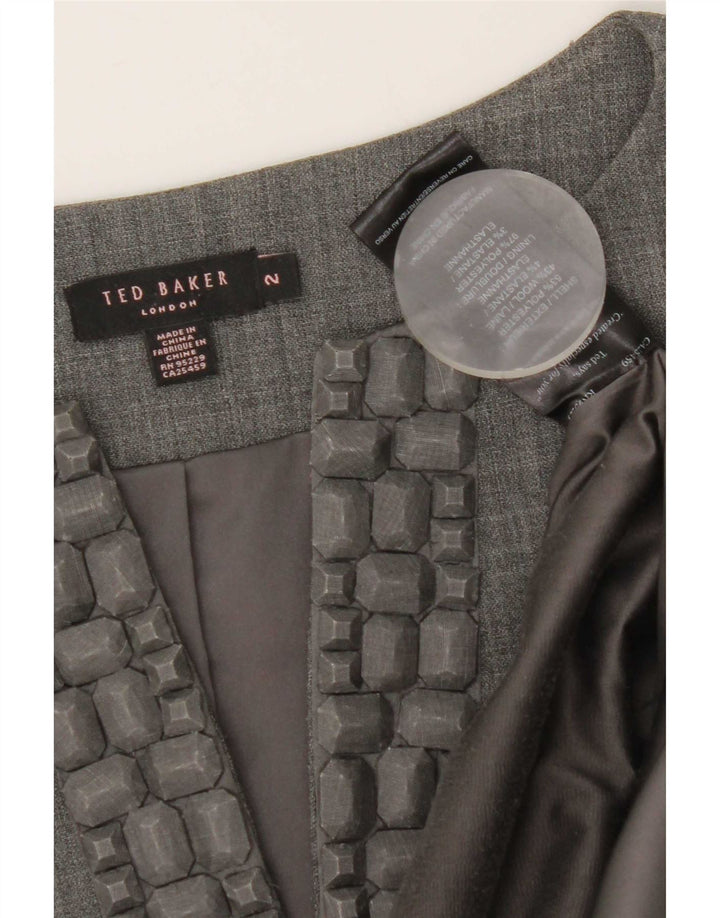 Rochie Ted Baker pentru femei, fără mâneci, mărimea 2, poliester gri mic