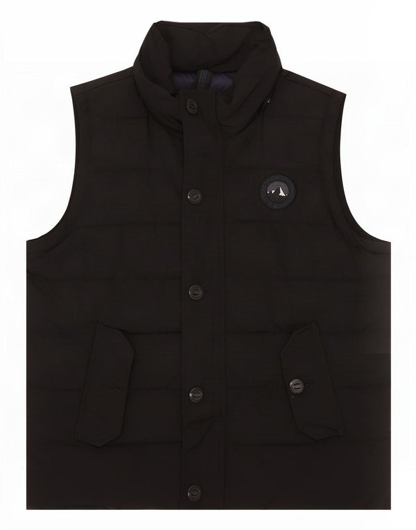 Gilet căptușit pentru bărbați Superdry UK 44 2XL Nylon negru