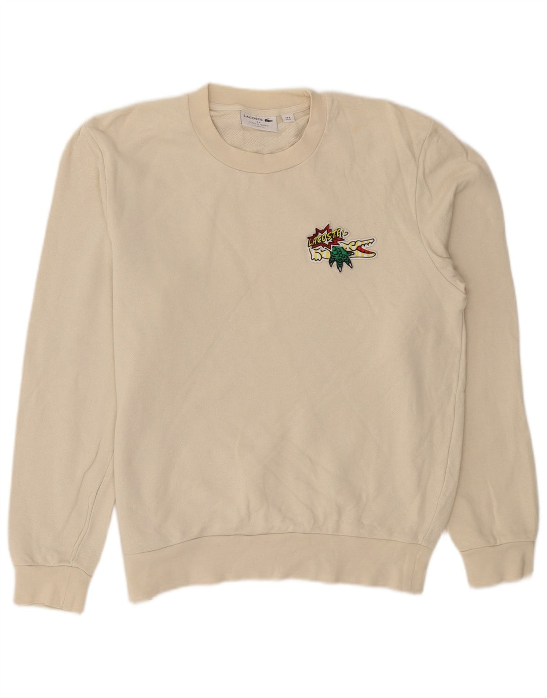 Pulover pentru bărbați Lacoste Graphic Classic Fit Jumper Mărimea 4 Bej mediu