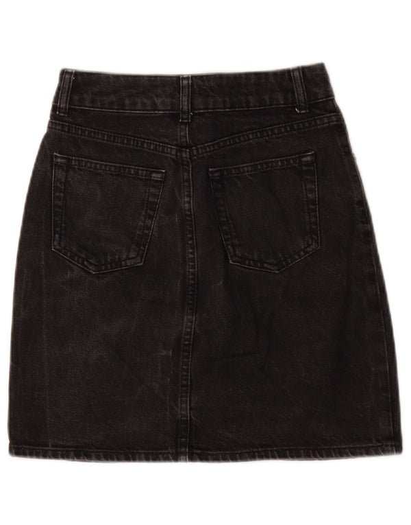 Fusta de blugi pentru femei Topshop UK 6 XS W24 Negru
