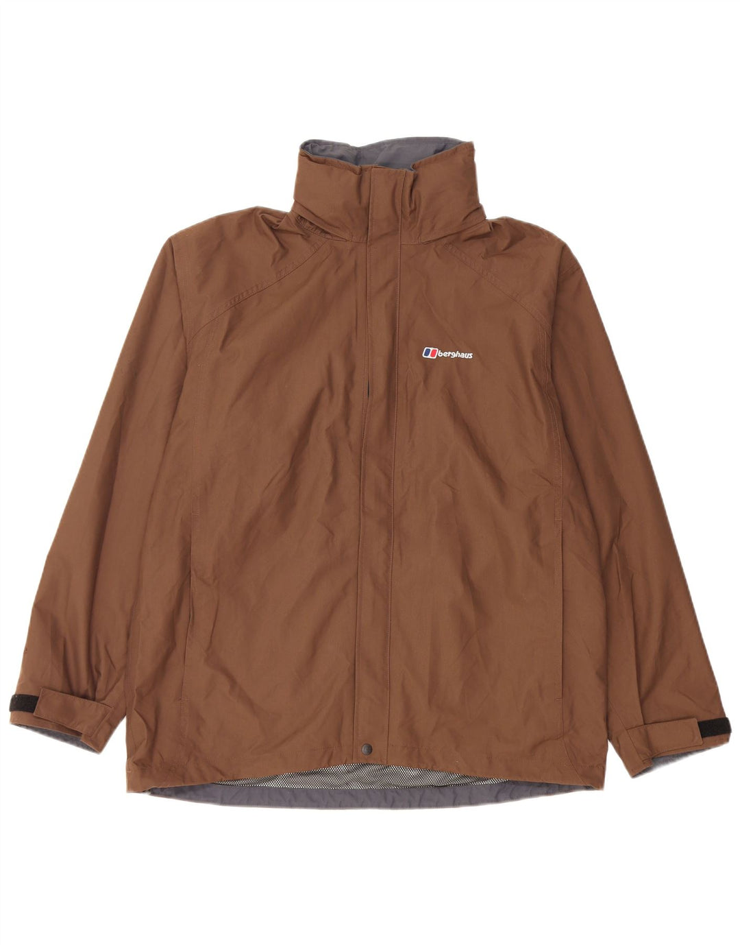 Jachetă de ploaie cu glugă pentru femei Berghaus UK 16 mare, maro, nailon