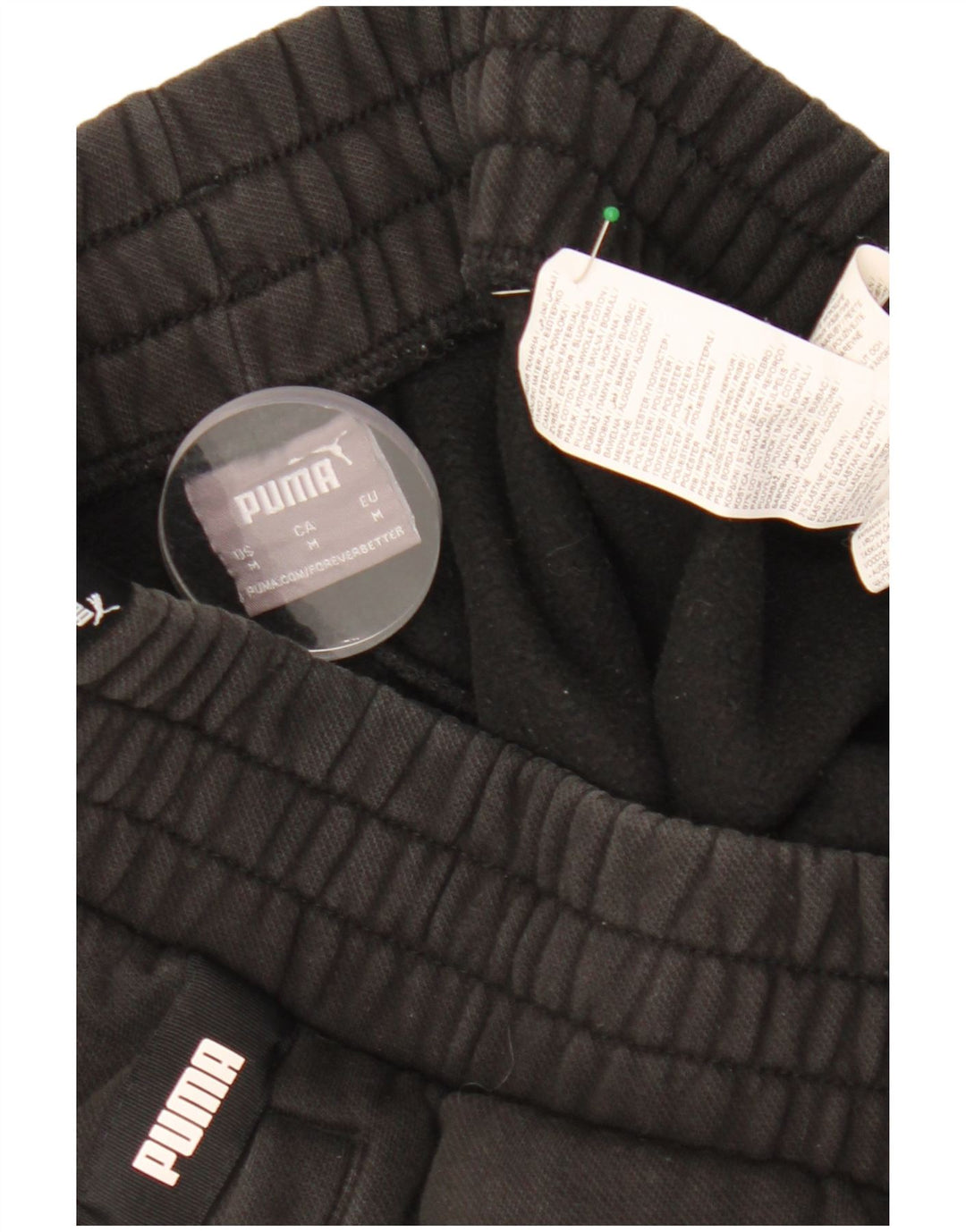 Pantaloni de trening grafic PUMA pentru bărbați Pantaloni de jogging, bumbac mediu negru