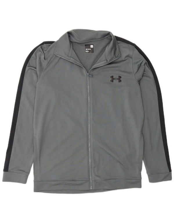 Jachetă de top pentru trening Under Armour, cu croială normală, gri mediu, color block