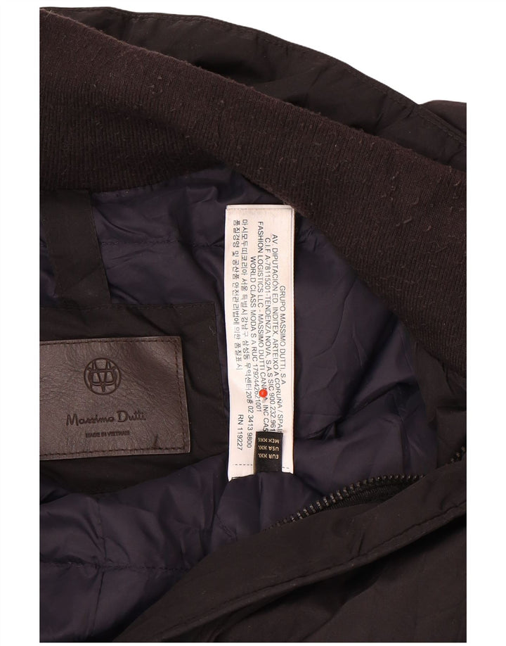 Palton căptușit Massimo Dutti pentru bărbați UK 44 2XL Poliester negru