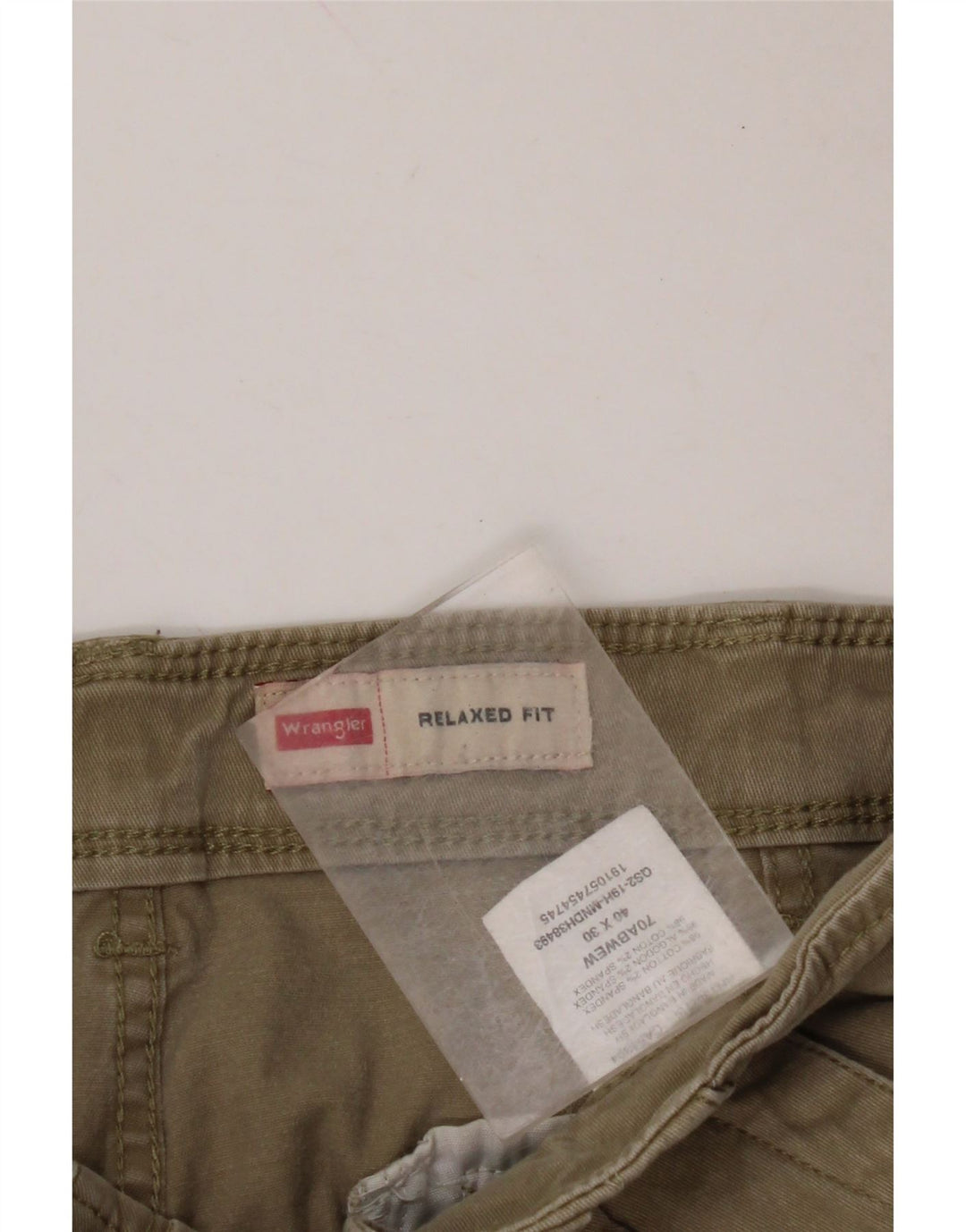 Pantaloni cargo WRANGLER pentru bărbați, cu ajustare relaxată, L40 L30, bumbac bej
