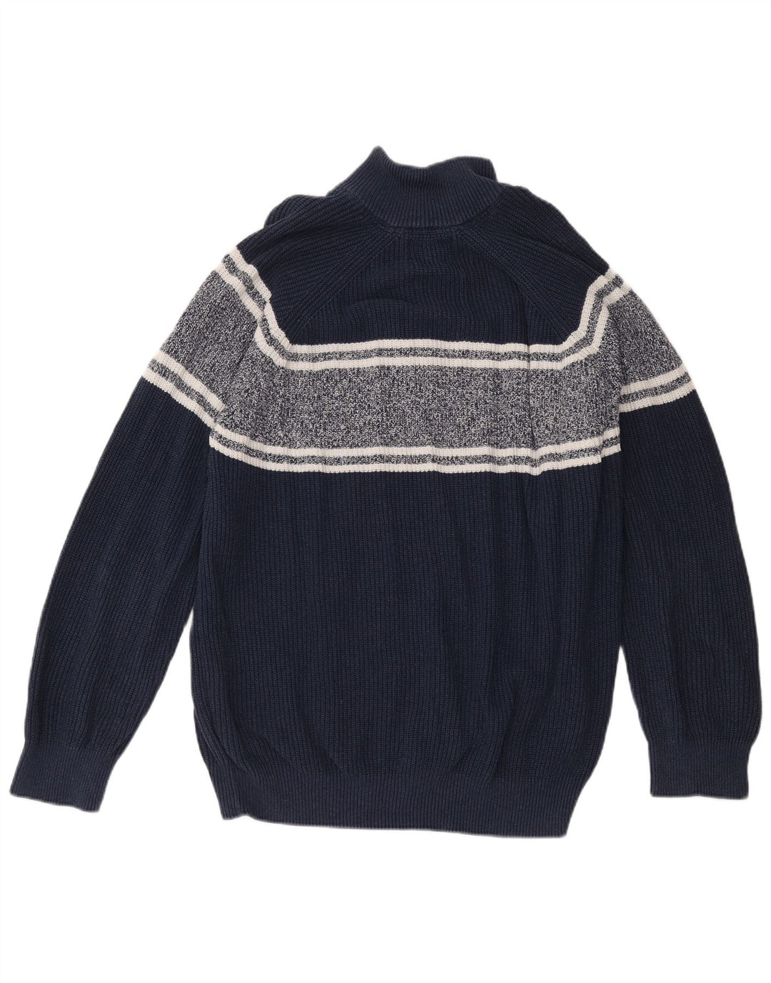 Pulover pentru bărbați Marks & Spencer, cu gât cu nasturi, 2XL, albastru bleumarin
