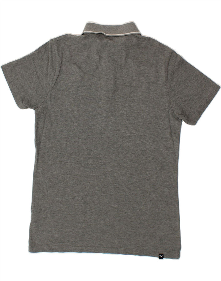 PUMA Mens Polo Shirt Medium Grey Cotton Vintage Puma and Second-Hand Puma from Messina Hembry 