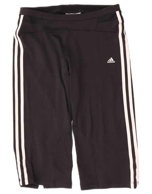 Pantaloni de trening Adidas Capri pentru femei UK 12 Medium Black Nylon