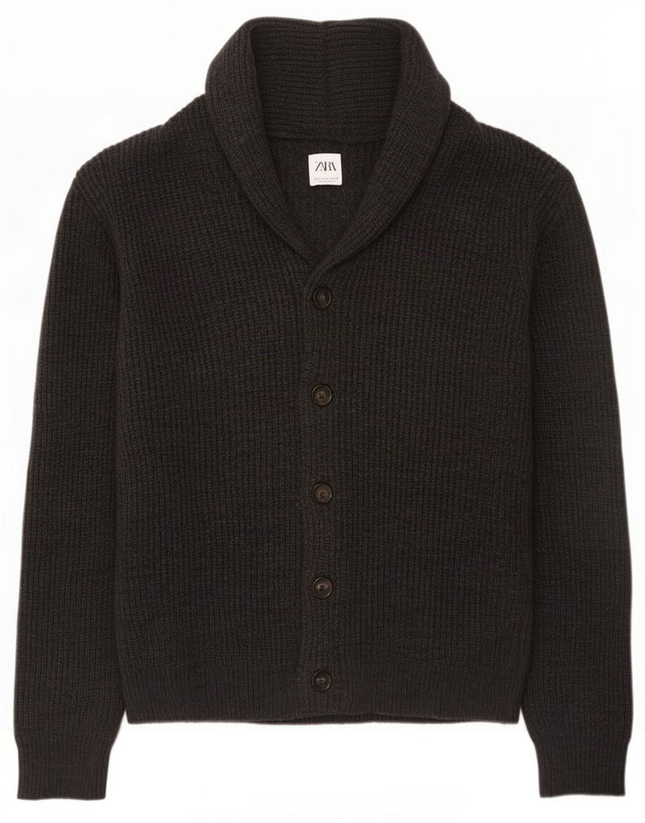 Pulover cardigan pentru bărbați Zara, mare, gri