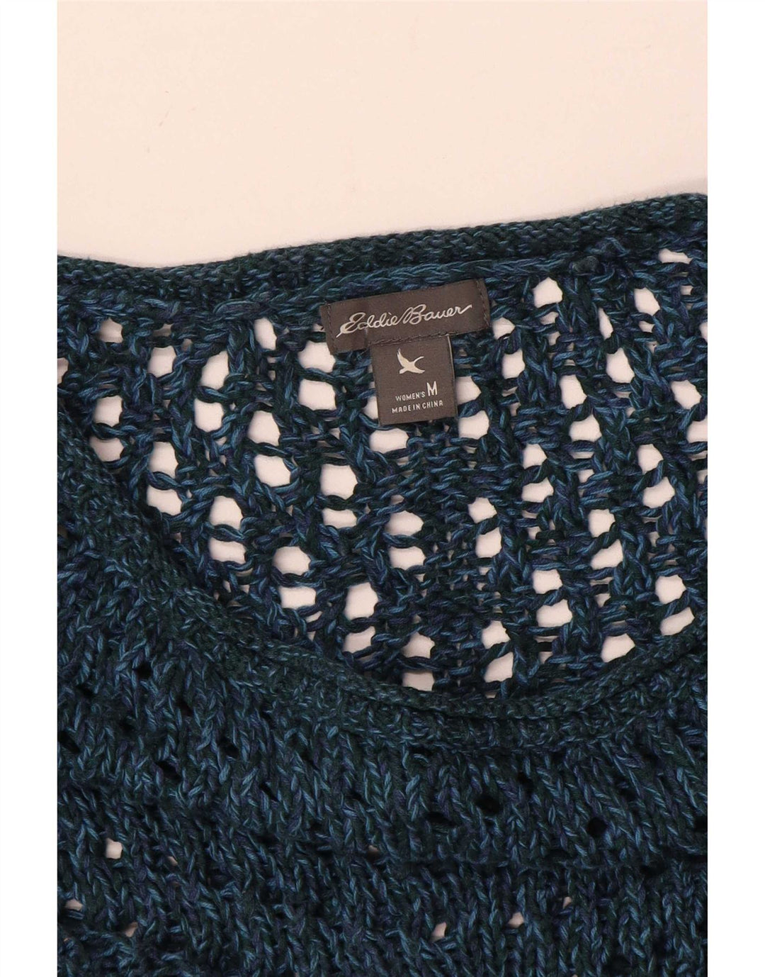 Eddie Bauer Pulover supradimensionat pentru femei cu gât de barcă UK 14 Medium Bleumarin