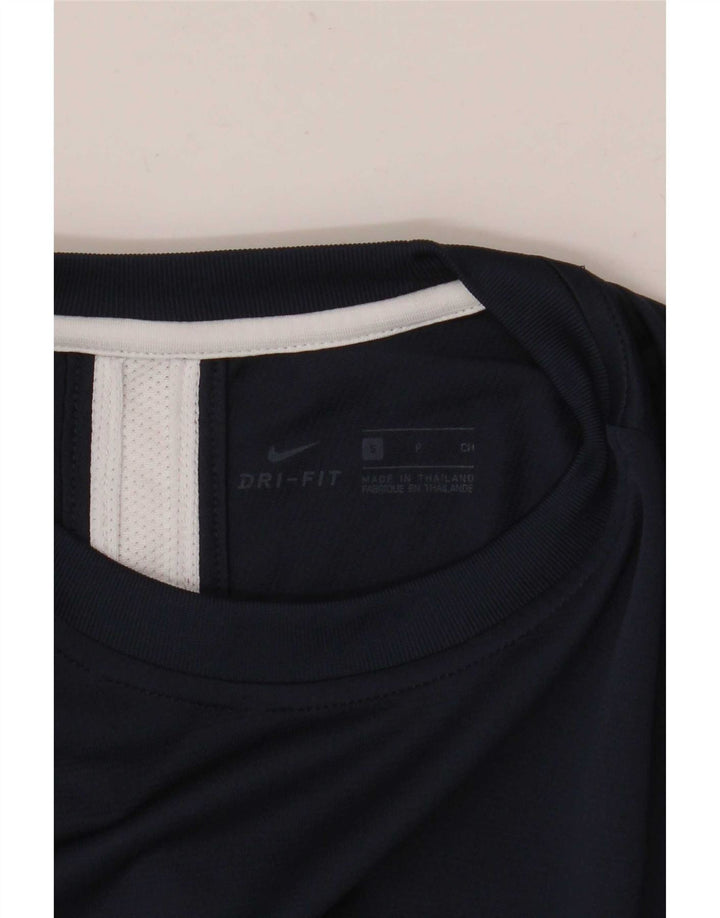 Tricou pentru bărbați Nike Dri Fit Top mic, albastru bleumarin, colorblock