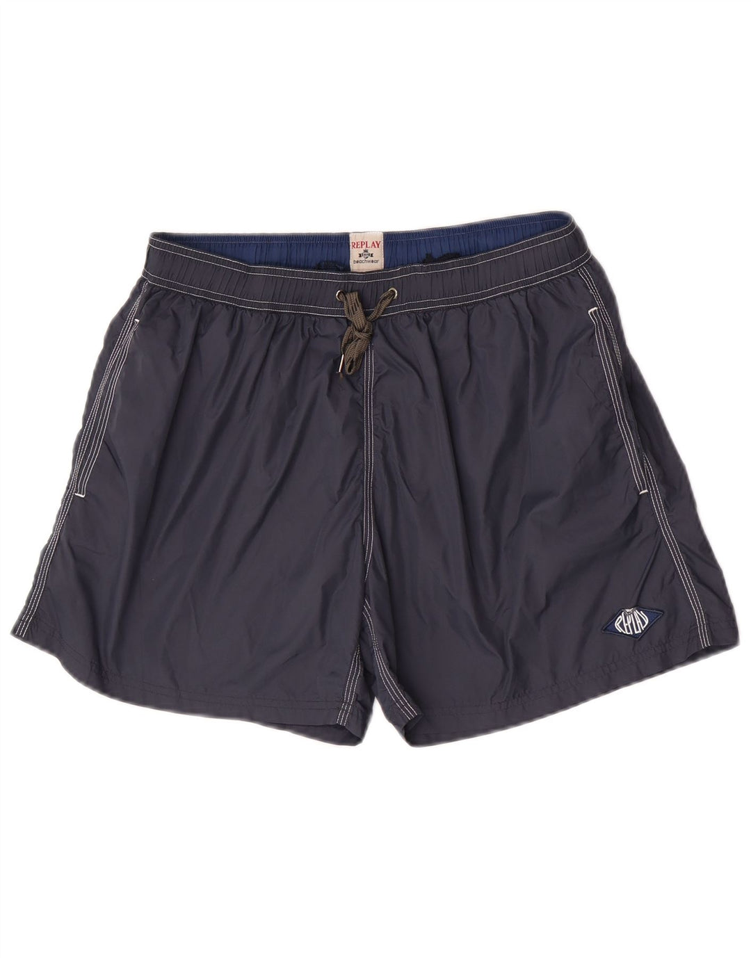 Pantaloni scurți de înot Replay pentru băieți 11-12 ani, mari, bleumarin, poliamidă