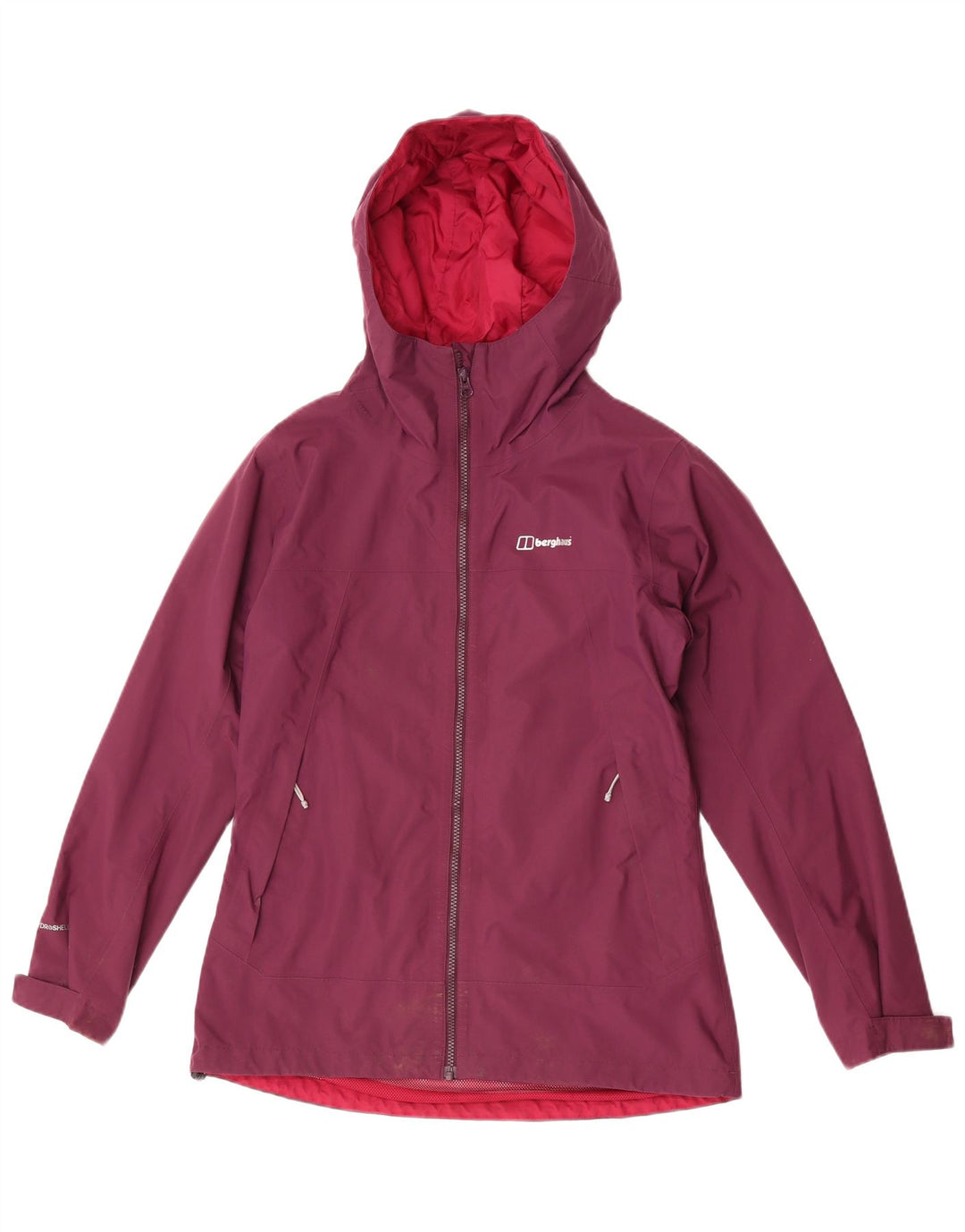 Jachetă de ploaie cu glugă pentru femei Berghaus UK 12 Medium Burgundy Poliamidă