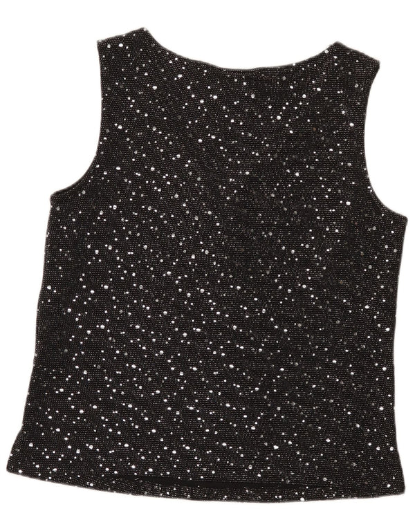 Bluză fără mâneci pentru femei Wallis UK 14 Medium Black Spotted Nylon