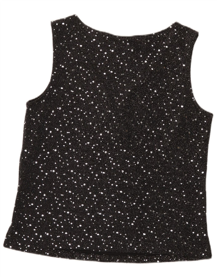 Bluză fără mâneci pentru femei Wallis UK 14 Medium Black Spotted Nylon