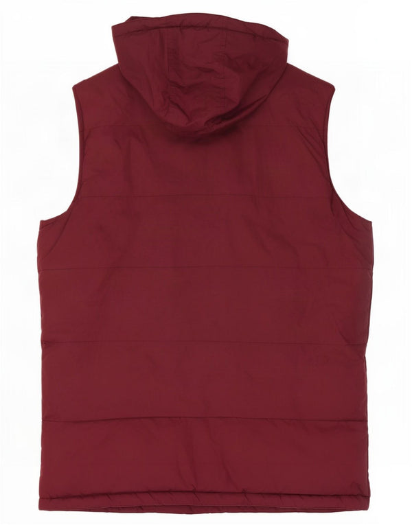 Gilet căptușit cu glugă pentru bărbați French Connection UK 38 Medium Burgundy Poliamidă