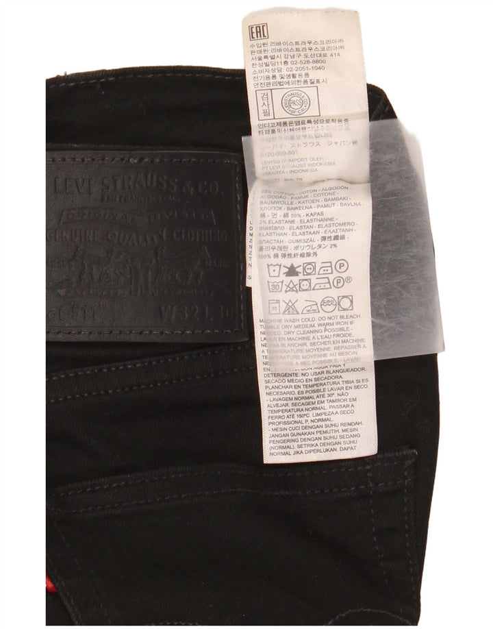 Blugi 511 Slim LEVI'S pentru bărbați W32 L30 bumbac negru