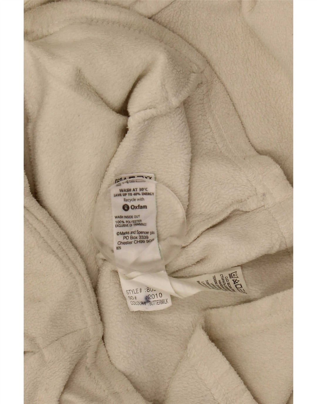 Jachetă fleece pentru femei Marks & Spencer UK 12 Medium Bej Poliester