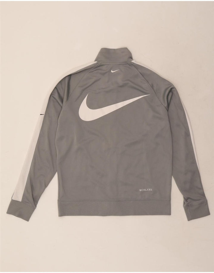 Jachetă de top pentru trening Nike Swoosh Graphic pentru bărbați, gri mediu, bloc de culoare