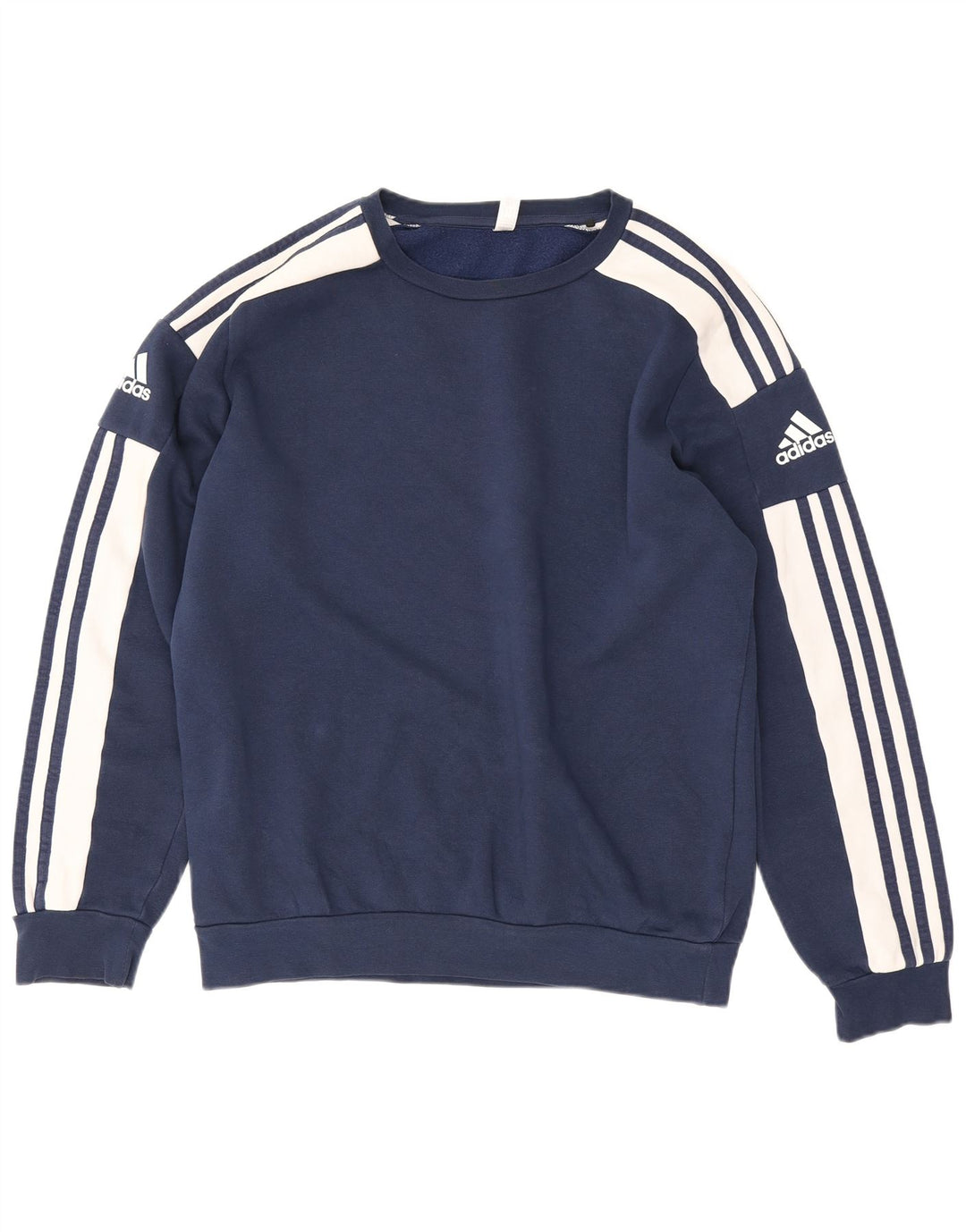 Hanorac grafic pentru bărbați Adidas Pulover mediu albastru bleumarin din bumbac color bloc