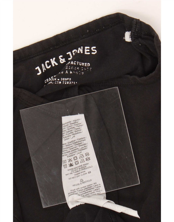 Jack & Jones Tricou Bărbați Top Mediu Negru Bumbac