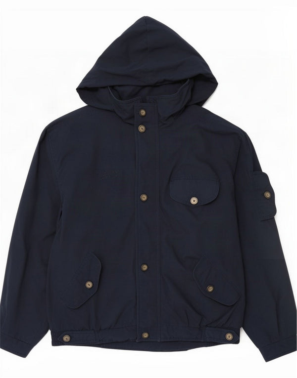 Brugi Mens Hooded Utility Jacket UK 42 XL Bleumarin Poliester