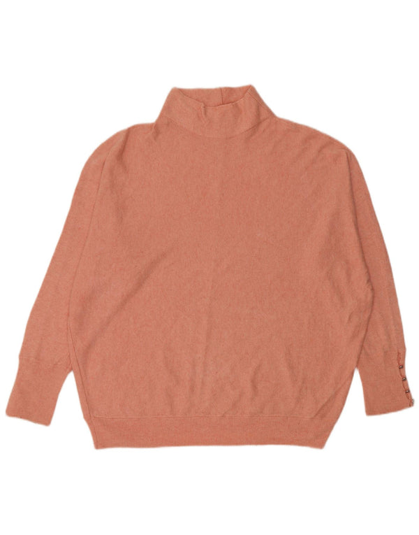 MINT VELVET Pulover cu gât țestoasă supradimensionat pentru femei UK 16 Large Pink
