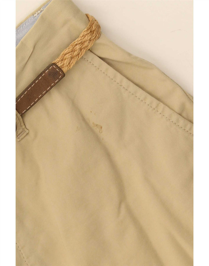 Pantaloni scurți chino pentru bărbați Franklin Marshall W30, bumbac mediu bej