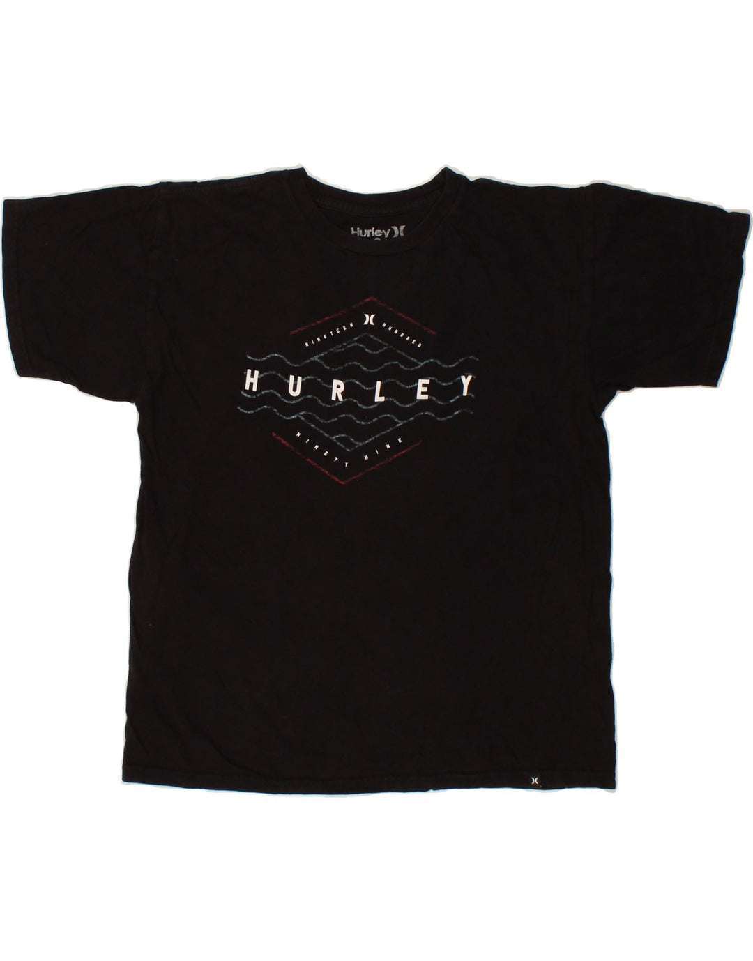 HURLEY Mens Graphic T-Shirt Top Medium Black Cotton Vintage Hurley and Second-Hand Hurley from Messina Hembry 