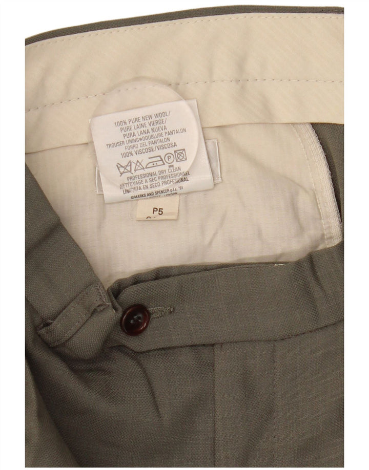 Marks & Spencer Pantaloni de costum pentru bărbați L34 L31 Lână gri