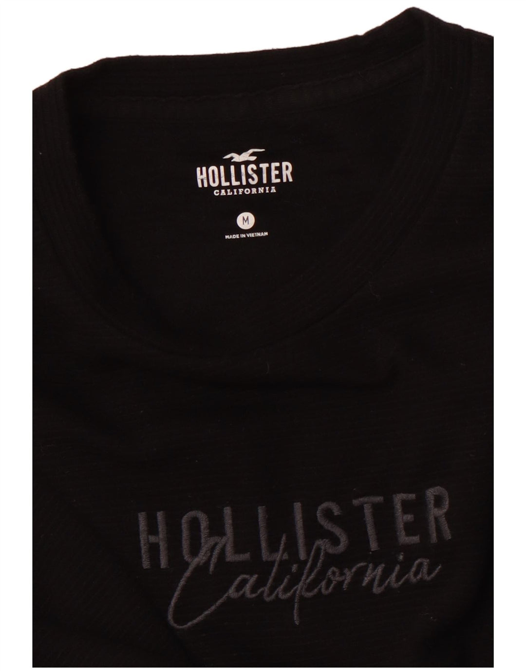 Top grafic HOLLISTER pentru bărbați cu mânecă lungă, mediu negru
