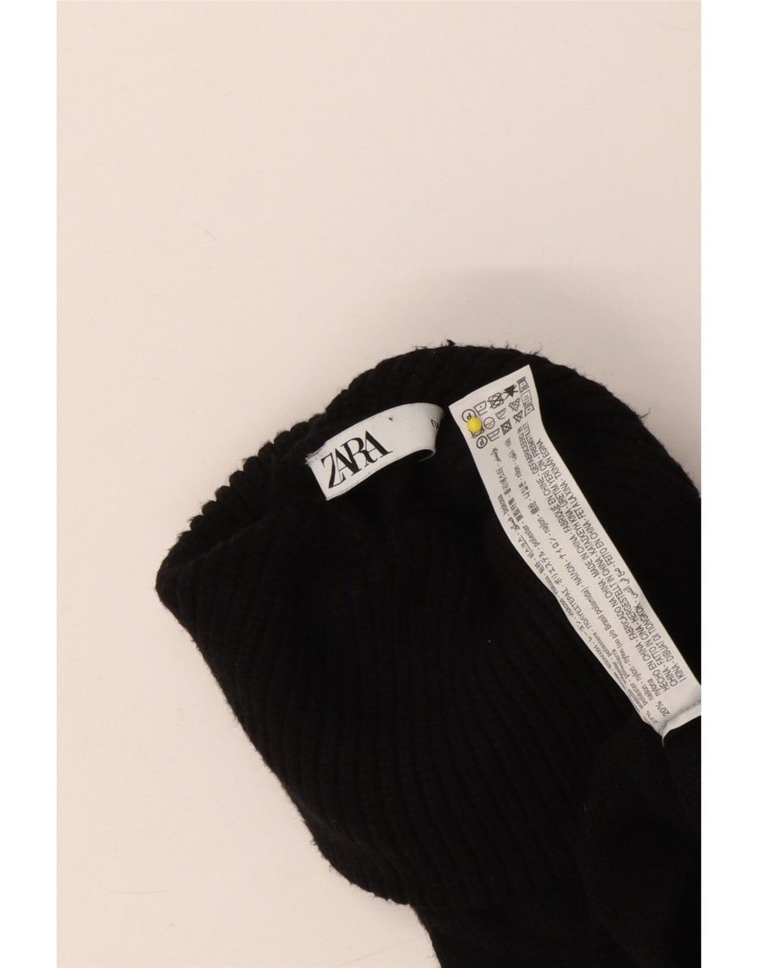 Top crop cu gât rulat pentru femei Zara UK 10 Small Black Viscose
