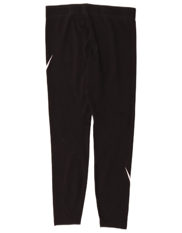 Leggings grafic Nike pentru femei UK 14, mare, negru, poliester