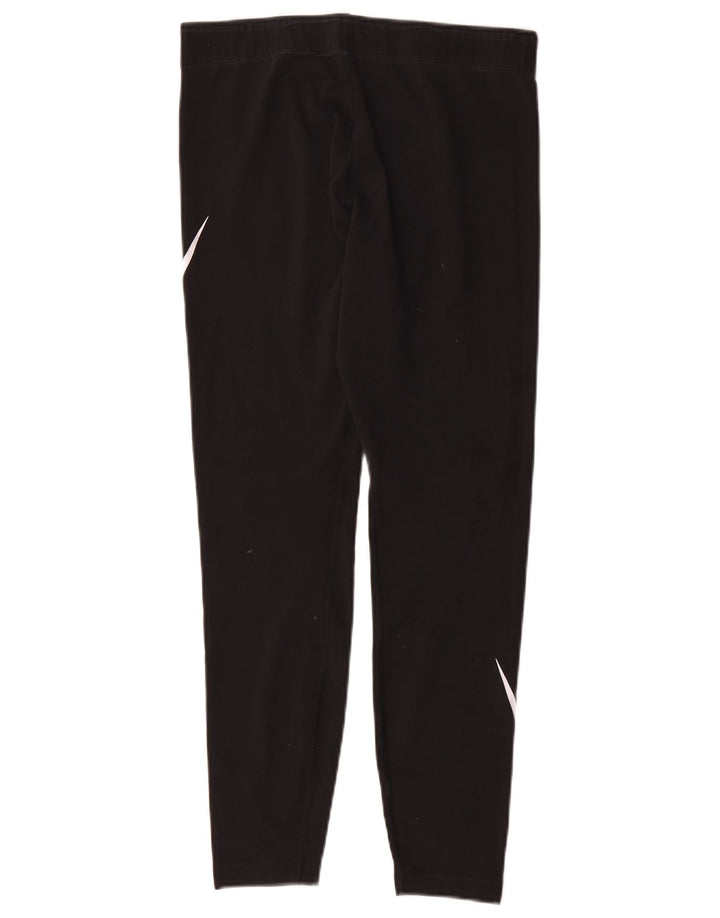 Leggings grafic Nike pentru femei UK 14, mare, negru, poliester