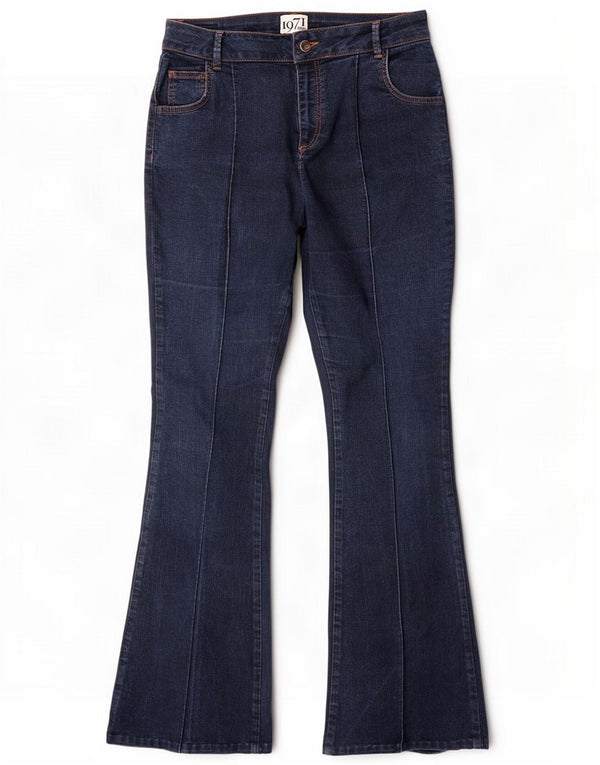 Reiss Blugi evazați pentru femei UK 12 Medium W30 L32 Bleumarin Bumbac