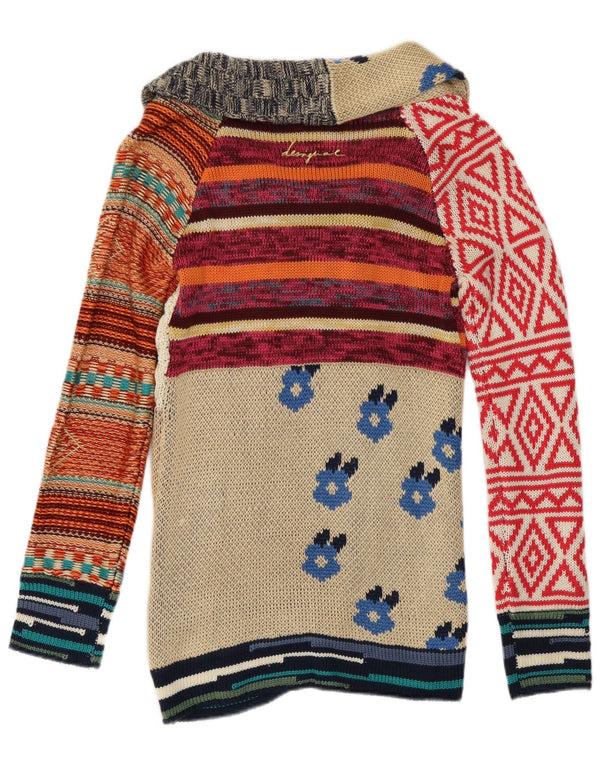 Pulover cardigan pentru femei Desigual UK 14 mare, multicolor, patchwork