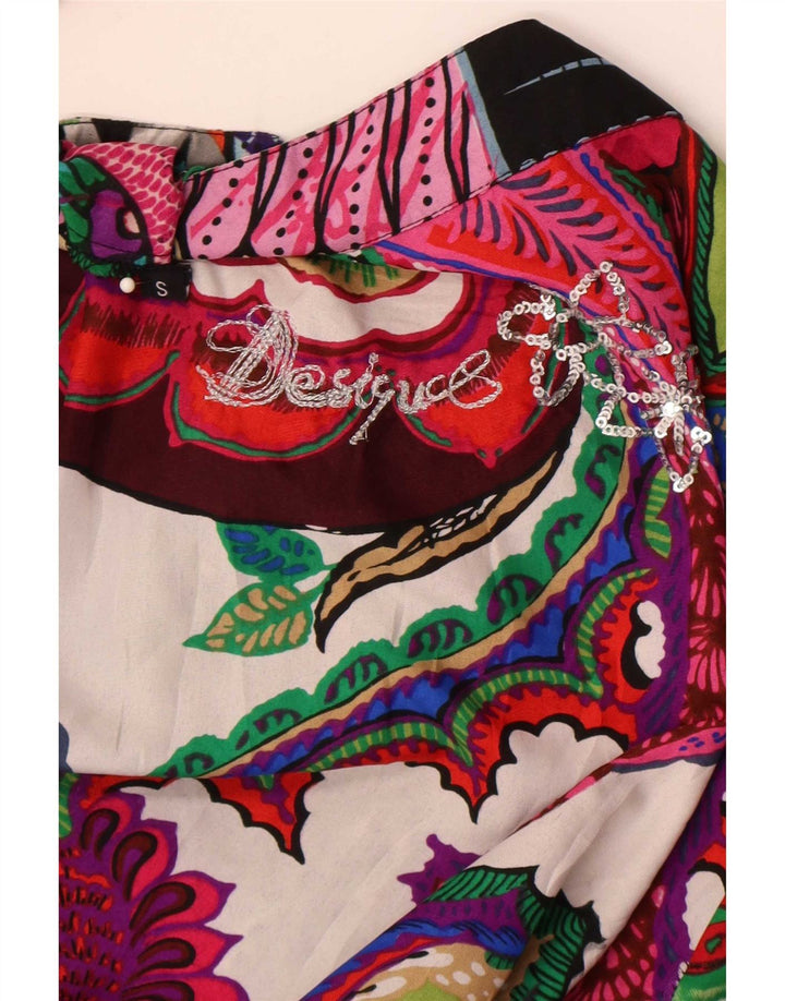 Bluză cămașă pulover pentru femei Desigual UK 10, patchwork multicolor mic