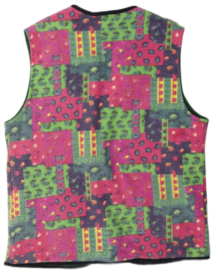 Rifle Gilet reversibil pentru bărbați din fleece UK 40, mare, multicolor, patchwork
