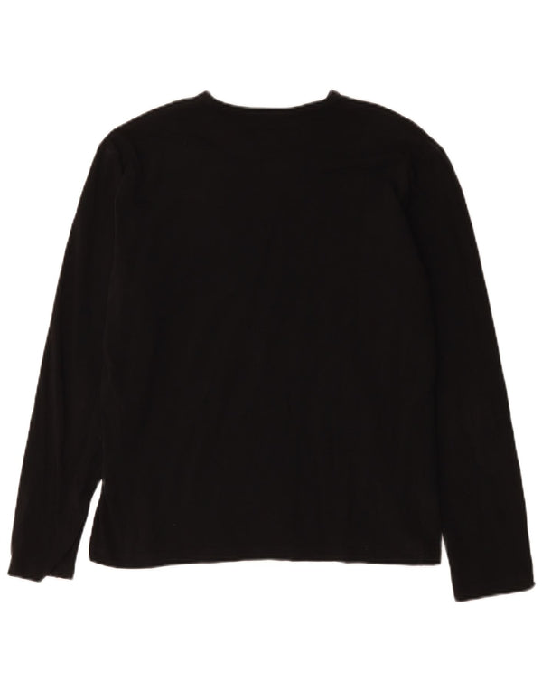 Calvin Klein Jeans Top pentru femei cu mânecă lungă UK 14 Medium Black Bumbac