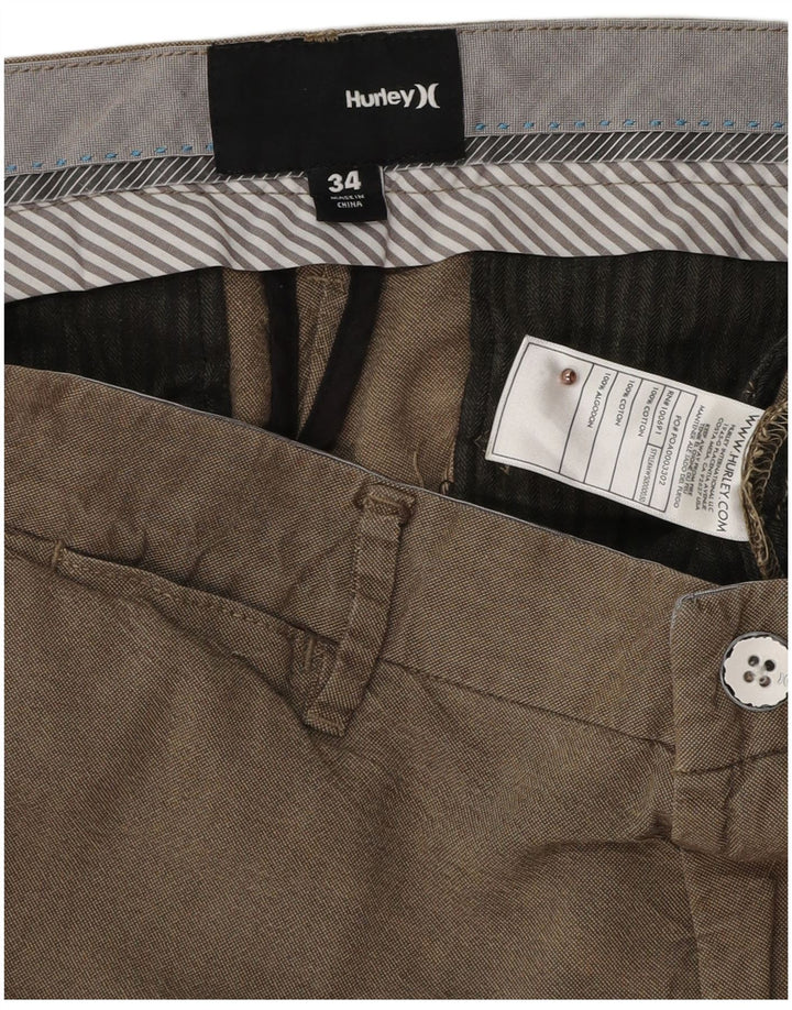 Pantaloni scurți chino pentru bărbați HURLEY W34 mare, bej, bumbac